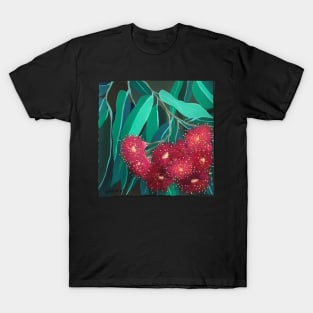 Bunch of Dark Pink Gum Flowers by Leah Gay T-Shirt